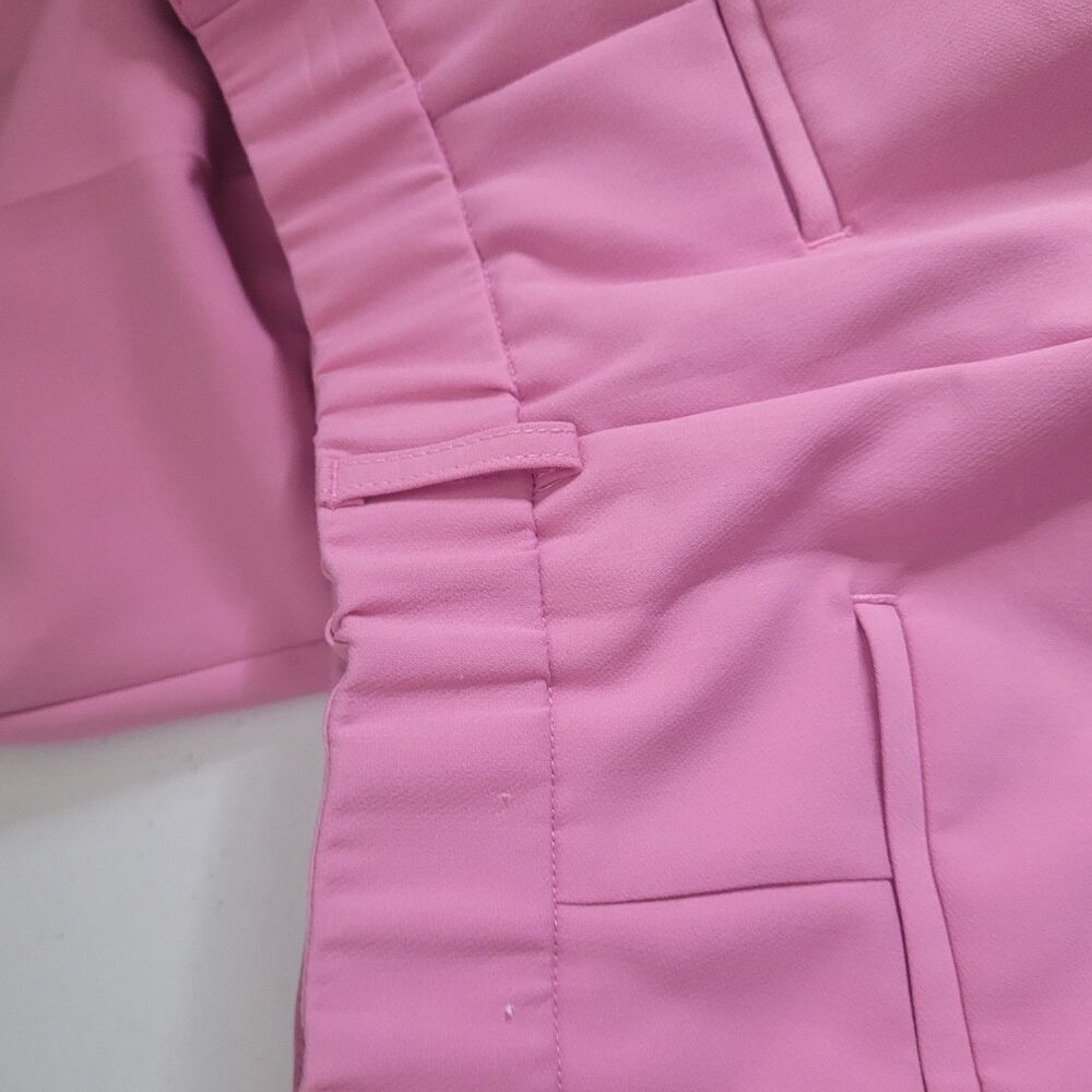 Joie size 8 pants trousers pink elastic waist button zip pockets wide leg - Picture 11 of 13